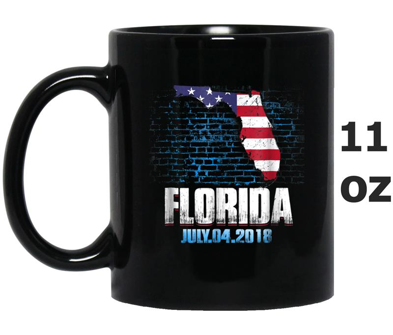 Florida  American USA Flag 4th Of July 2018 Mug OZ