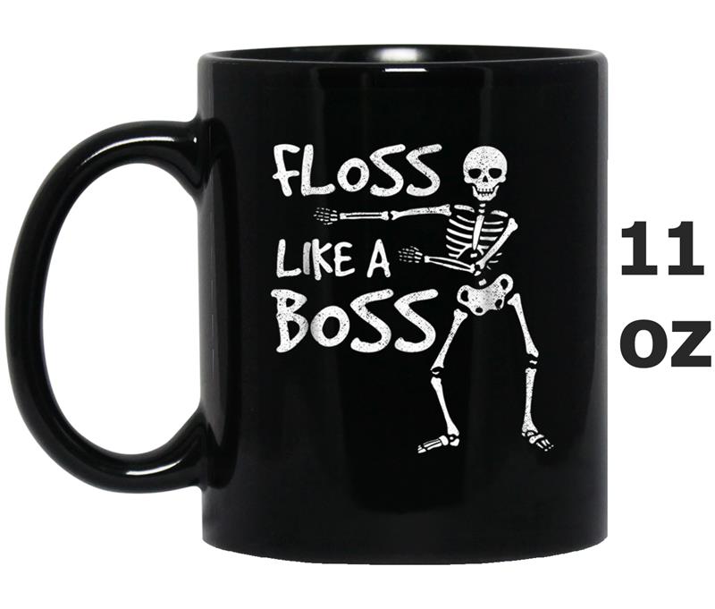 Floss Dance Floss Like A Boss Flossing Skeleton  Boys Mug OZ