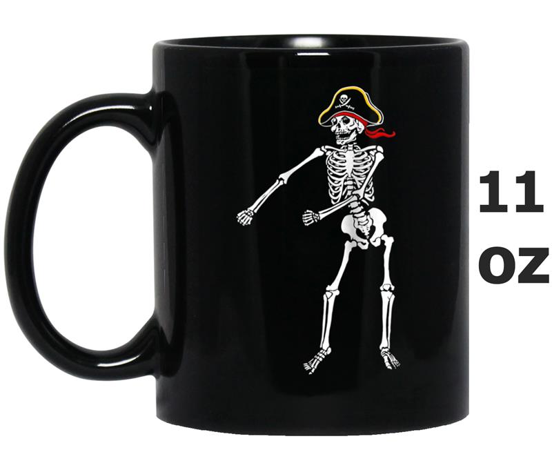 Floss Dance  - Flossing Pirate Skeleton Halloween Mug OZ
