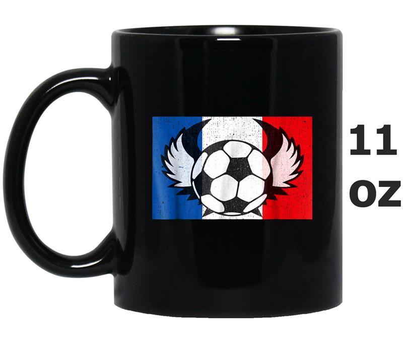 France Football  French Soccer Flag  Vintage Mug OZ