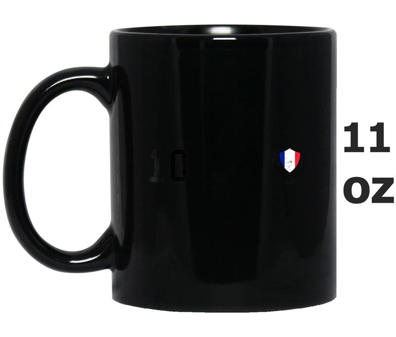 France Soccer Fan  Blue - Jersey Style Number 10 Mug OZ