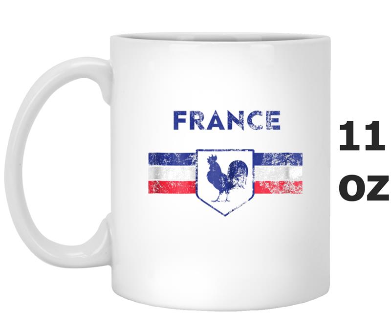 France Soccer Jersey Flag  Rooster Men Women Kid Sizes Mug OZ