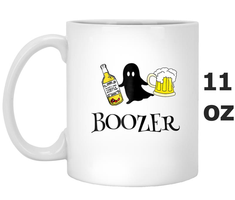 Funny Halloween Pun Ghost Beer and Tequila  Men Women Mug OZ