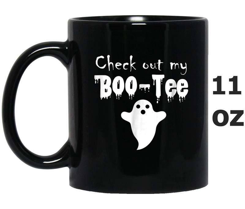 Funny Halloween Tee CHECK OUT MY BOO-TEE  Men Women Mug OZ