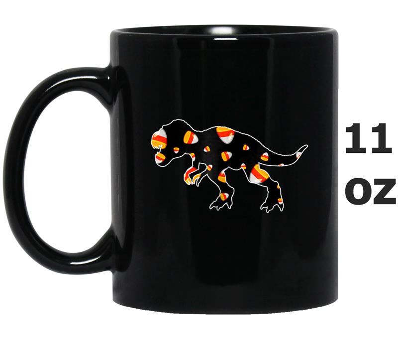 Funny T-Rex Candy Corn Halloween Mug OZ