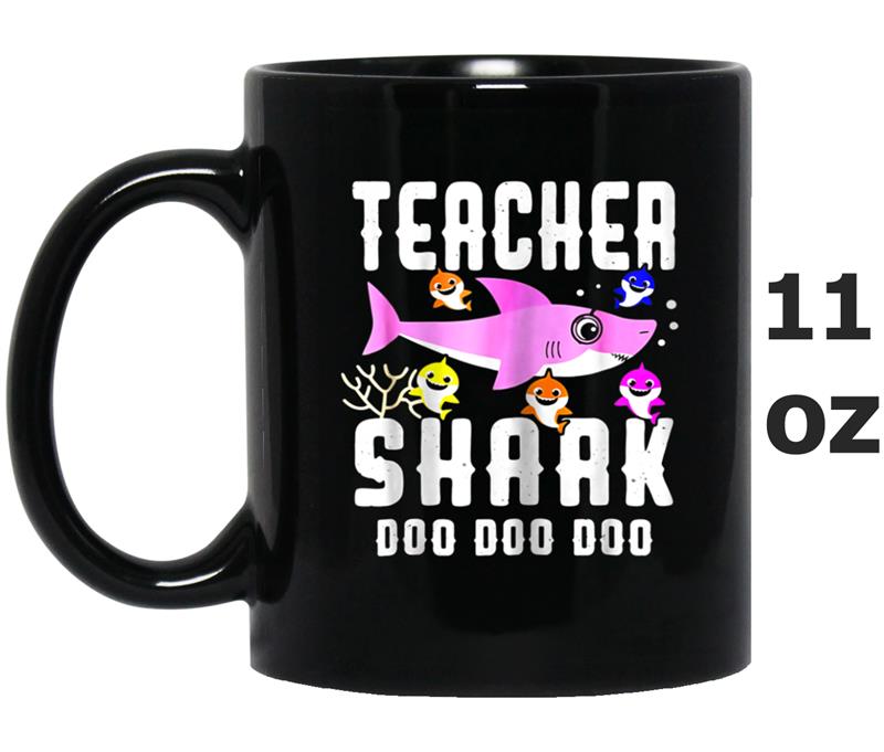 Funny Teacher Shark Doo Doo Doo  for men women kids Mug OZ