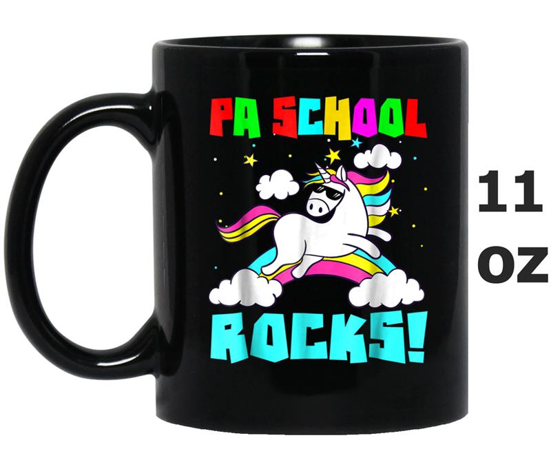 Funny Unicorn Pa School Rocks Gift  Back To School Mug OZ