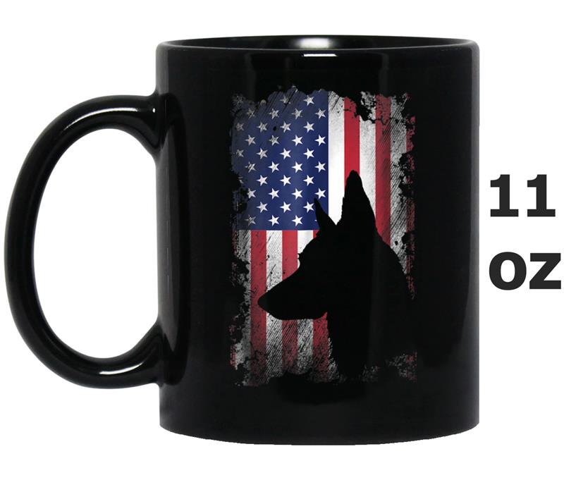 German Shepherd American Flag  USA Patriotic Dog Gift Mug OZ