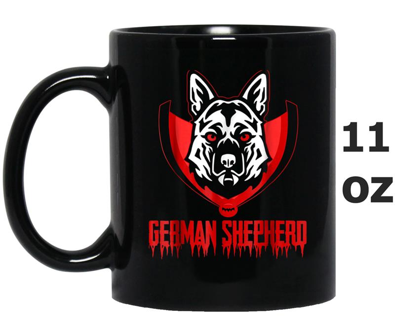 German Shepherd Halloween  Vampire Dog Puppy Lover Mug OZ