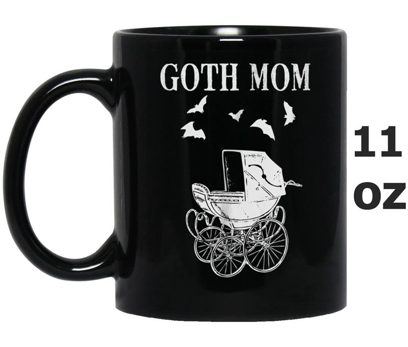 Goth Mom - Funny Baby Carriage with Bats - Mothers Mug OZ