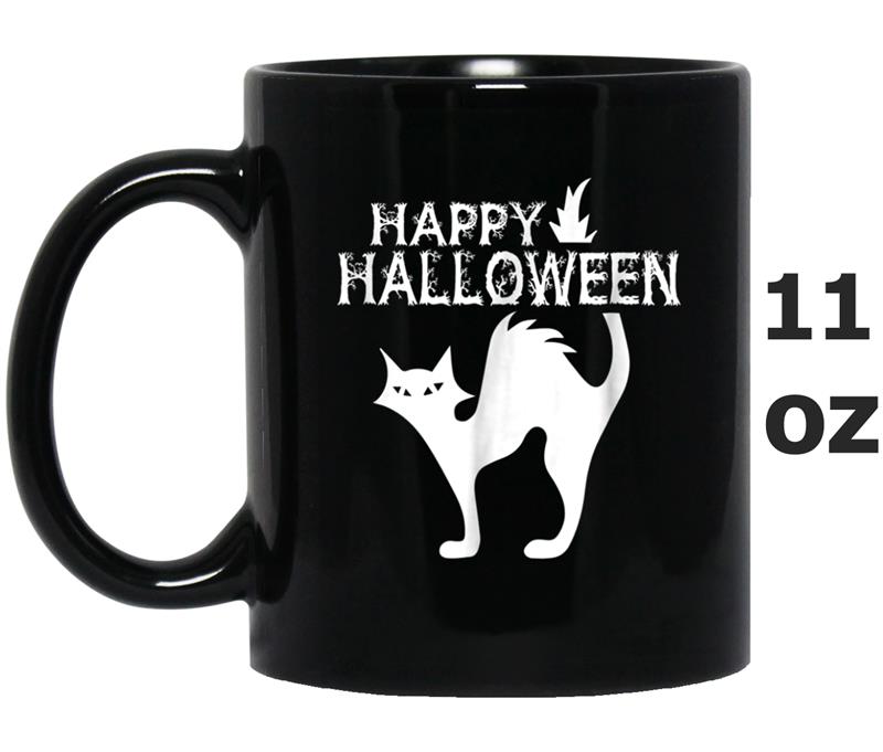 Happy Halloween Cat  Funny Halloween Mug OZ