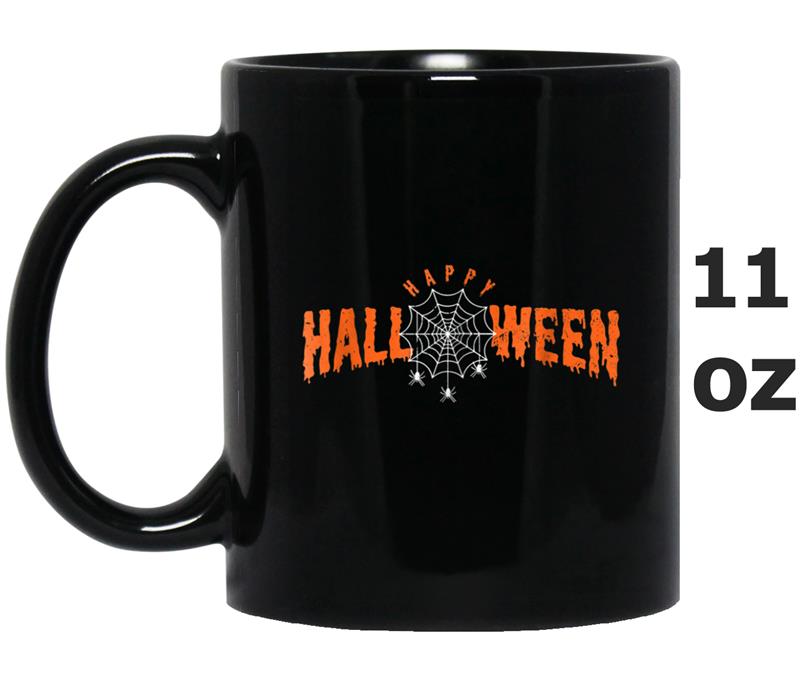 Happy Halloween Spider Web Creepy Cool Fun Mug OZ