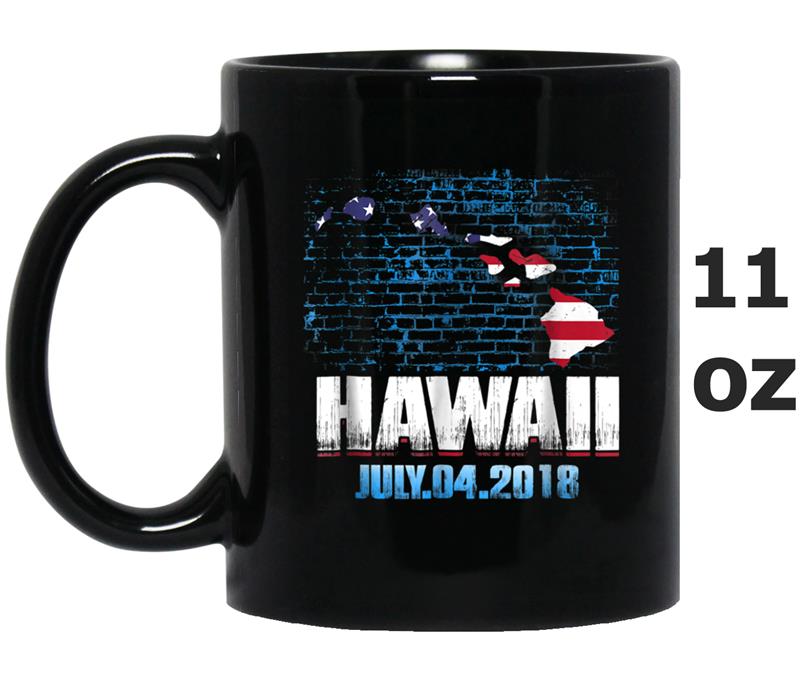 Hawaii  American USA Flag 4th Of July 2018 Mug OZ