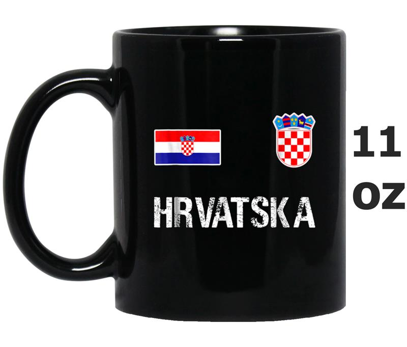 Hrvatska  Croatian Flag Hrvatska Soccer Jersey Style Mug OZ