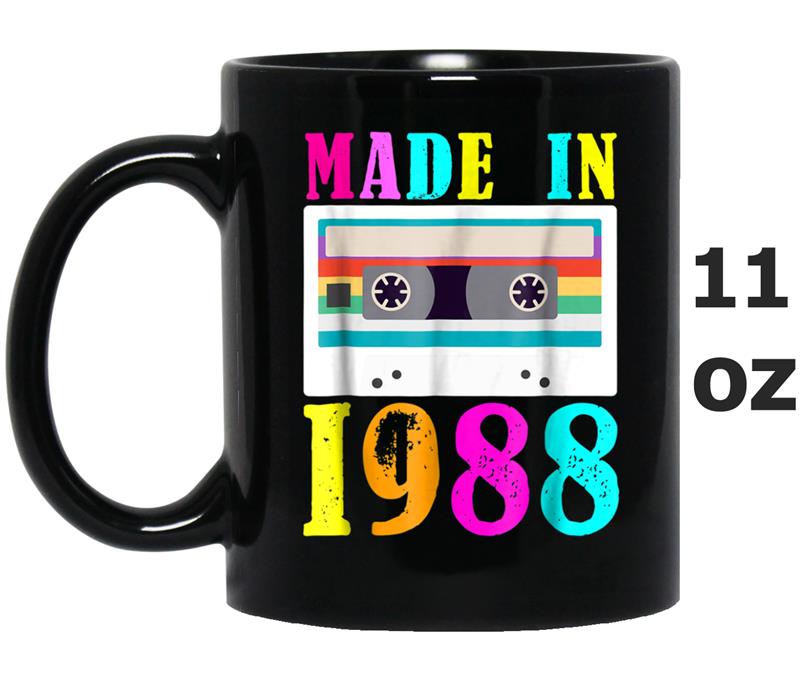 I Love 80s Tees Made In 1988 Retro Vintage Neon Mug OZ