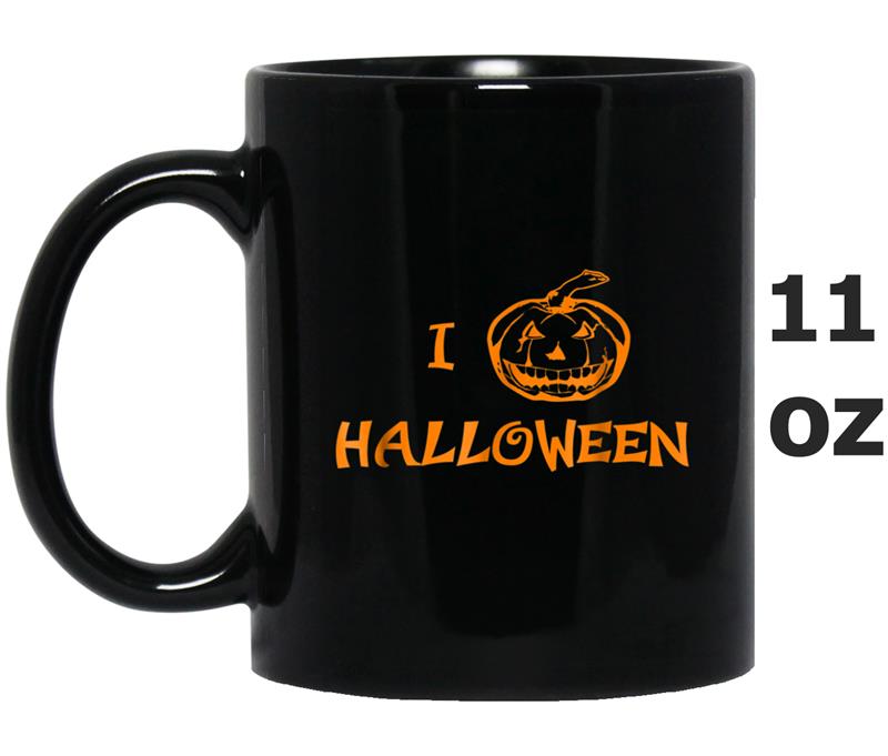 I Love Halloween Jackolantern Pumpkin Mug OZ