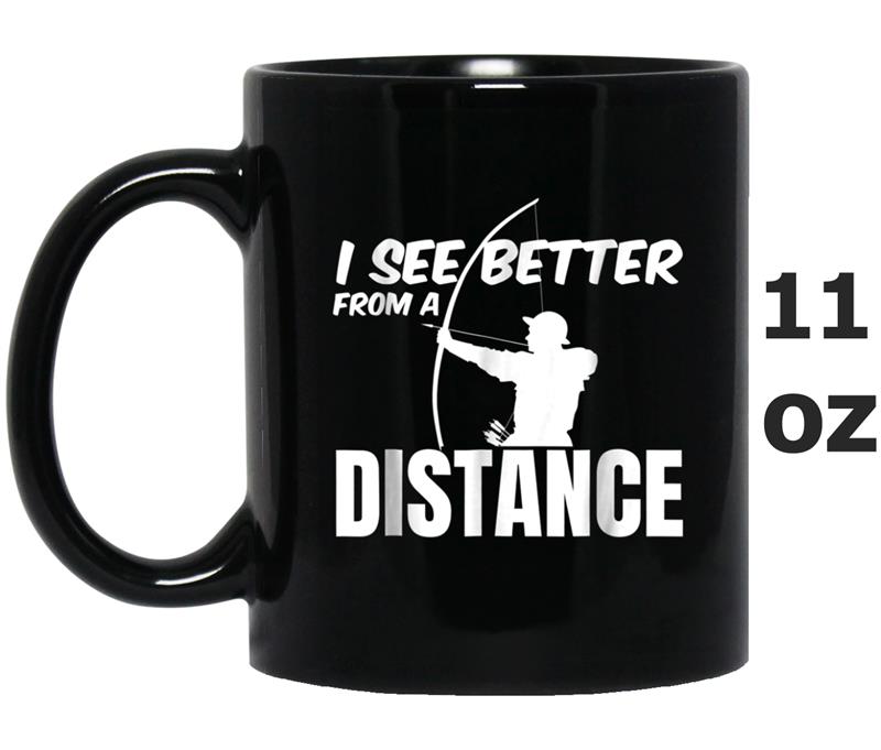 I see better from a distance Archery Target Funny Mug OZ