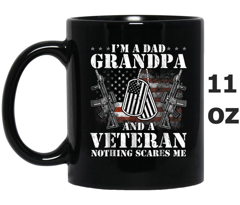 I'm A Dad Grandpa  Veteran Father's Day Mug OZ