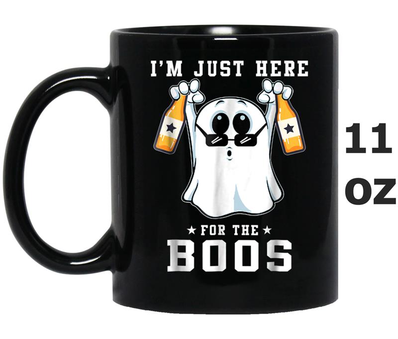 I'm Just Here For The Boos  Funny Halloween Beer Tee Mug OZ