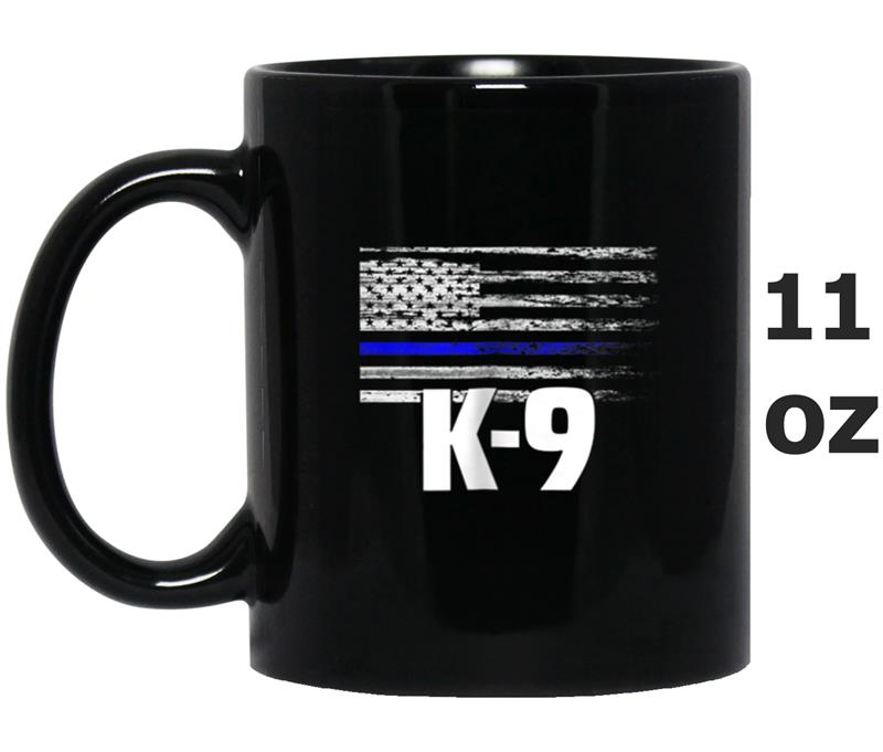 K-9 Police Officer USA Flag  LEO Cops Law Enforcement Mug OZ