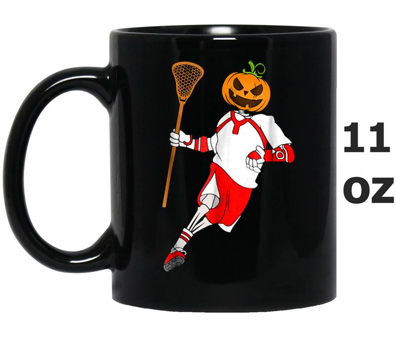Lacrosse Skeleton Pumpkin Head Costume  October 31st Mug OZ