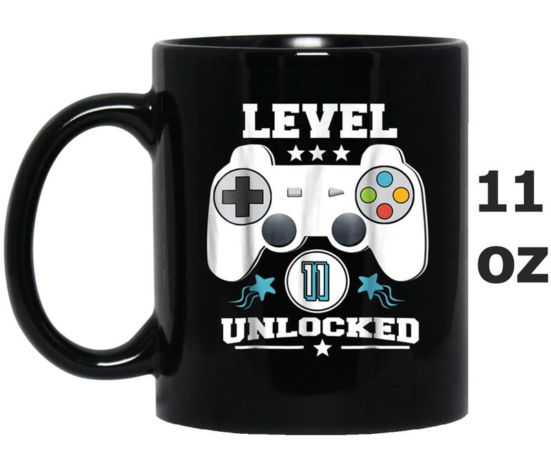 Level 11 Unlocked Gamer  eleventh Birthday Party Gift Mug OZ
