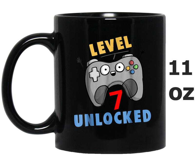 Level 7 Unlocked Gamer Birthday  Gaming Gift Mug OZ