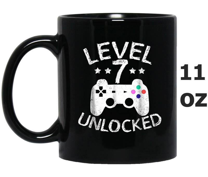 Level 7 Unlocked Gamer  Seventh Birthday Party Gift Mug OZ