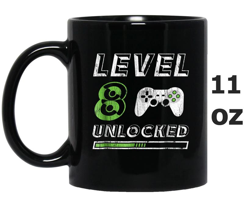 Level 8 Unlocked - 8 Year Old Gamer Funny Birthday Mug OZ