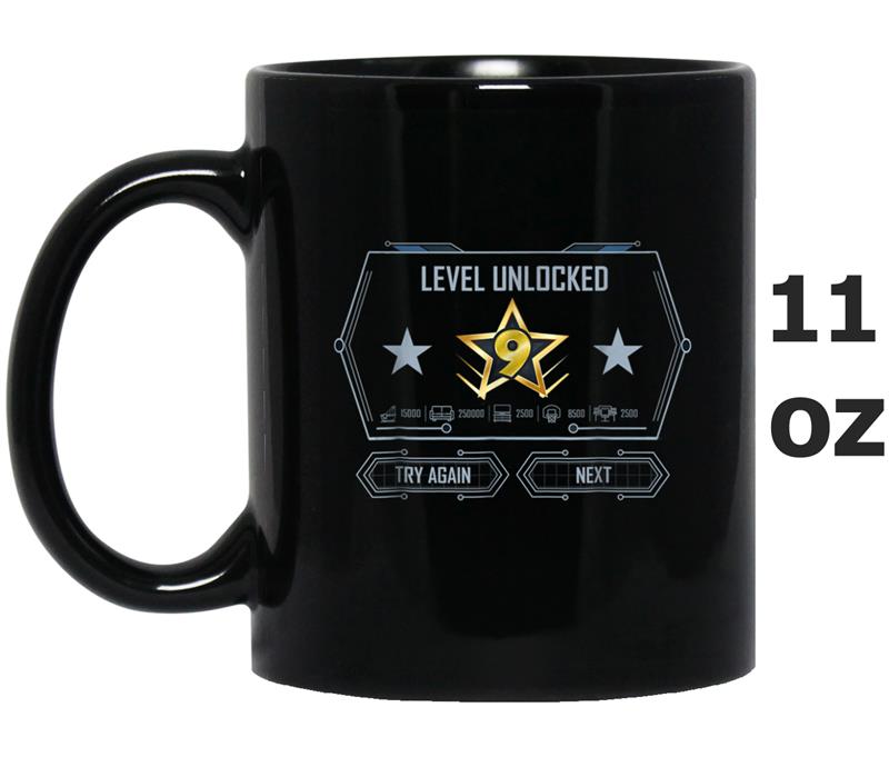Level 9 Unlocked 9th Gamer Birthday 2009 9 year old Mug OZ