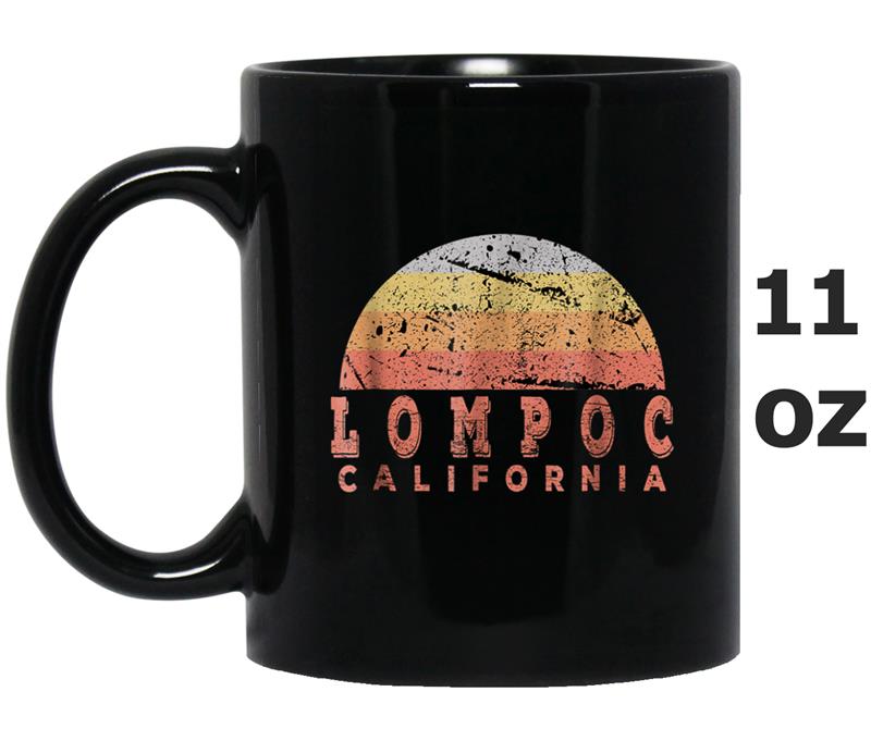 Lompoc California Retro Vintage Sunse Mug OZ