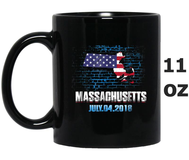 Massachusetts  American USA Flag 4th Of July 2018 Mug OZ