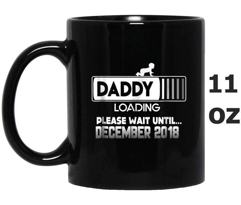 Mens Daddy To Be December 2018 Tee New Dad Gift Loading Vintage Mug OZ