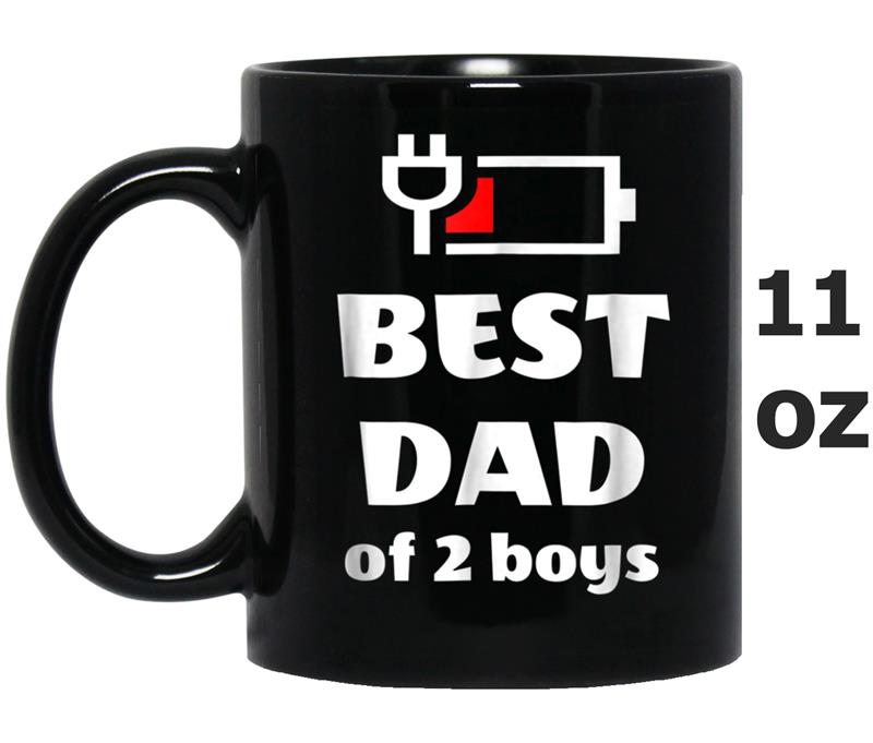 Mens Fathers Day  Gift For Dad of 2 Boys From Wife Or Son Mug OZ