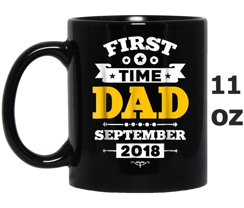 Mens First Time Dad September 2018  New Dad Gifts Father Day Mug OZ