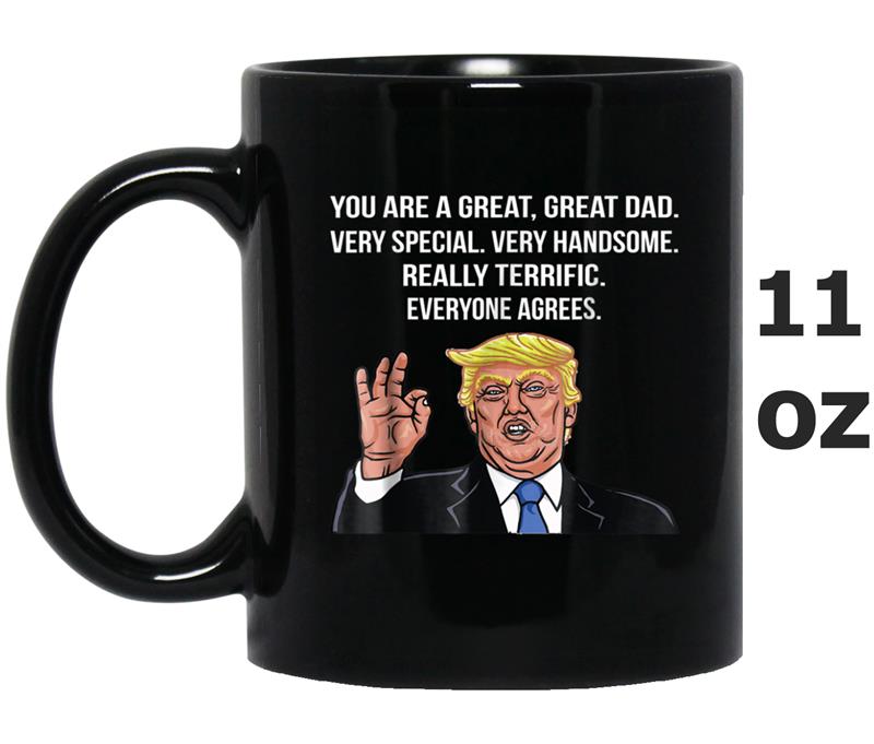 Mens Funny Donald Trump Father's Day Great Dad Gif Mug OZ