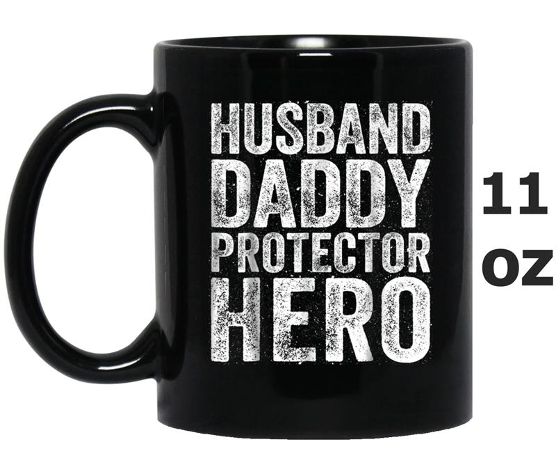 Mens Husband Daddy Protector Hero  Father's Day Gif Mug OZ