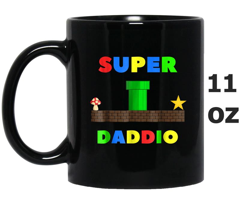 Mens Nerdy Dad Inc. Super Daddio Funny Mug OZ