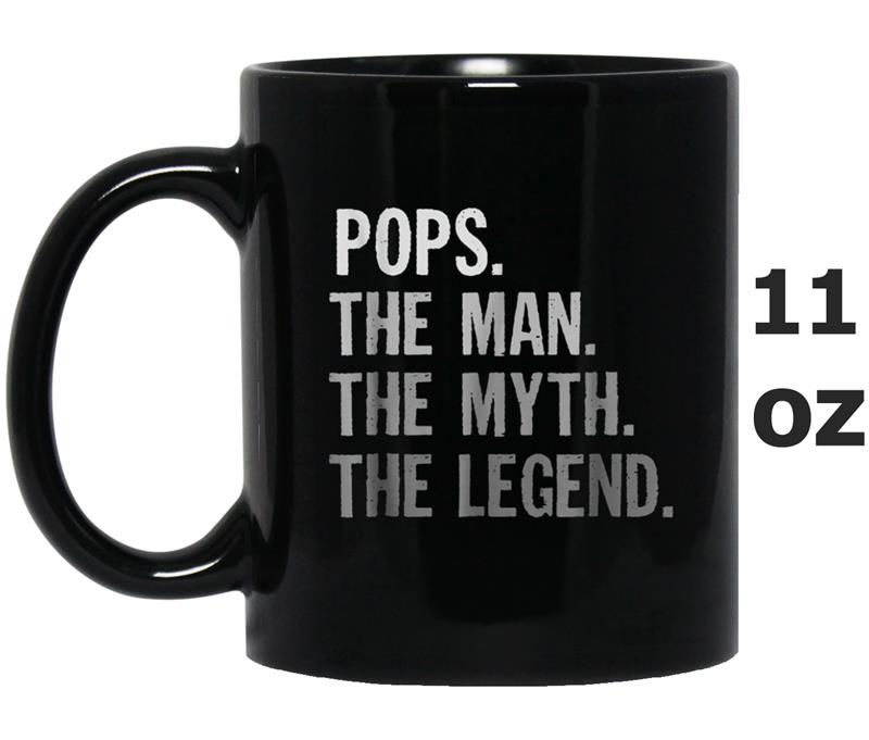 Mens Pops the man the myth the legend  father's day Mug OZ