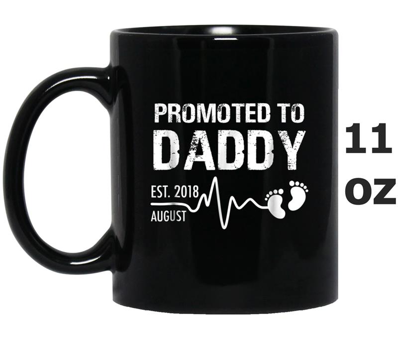 Mens Promoted To Daddy Est 2018 August  Expecting Father Mug OZ