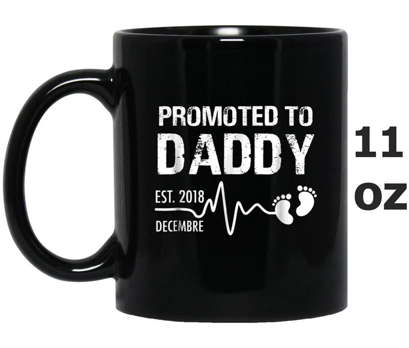 Mens Promoted To Daddy Est 2018 December  Expecting Father Mug OZ