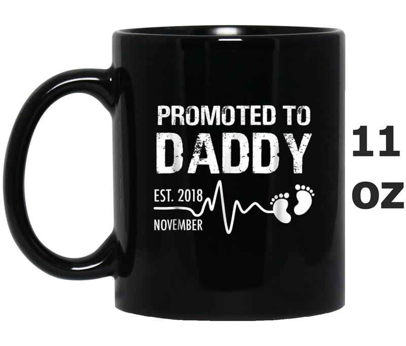 Mens Promoted To Daddy Est 2018 November  Expecting Father Mug OZ