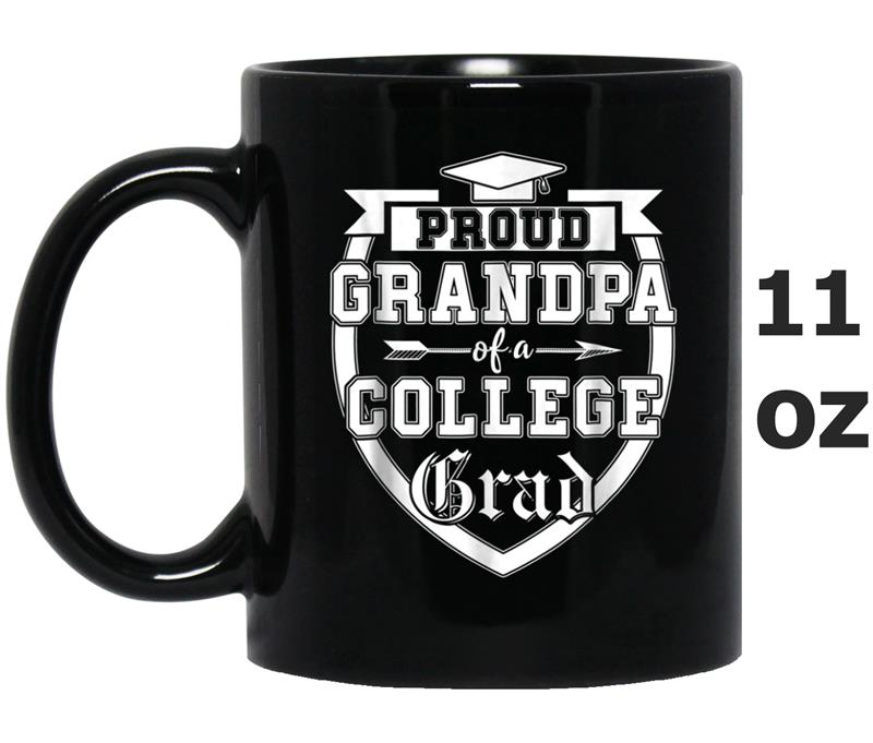 Mens Proud Grandpa Of A College Grad  Graduate Family Gift Mug OZ