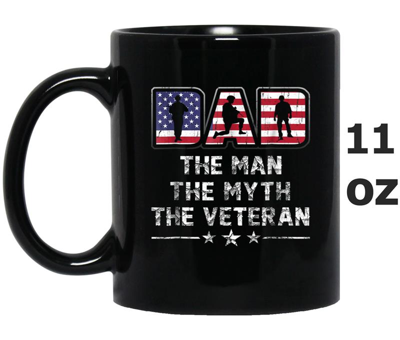 Mens The Man The Veteran The Myth The Legend  Veteran Dad Mug OZ