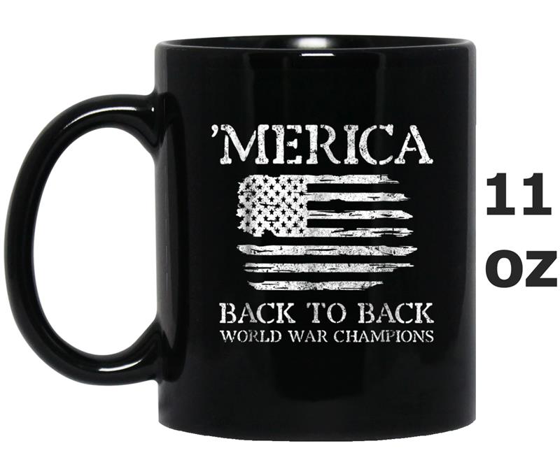 Merica Back To Back World War Champions, Champs  Men Mug OZ