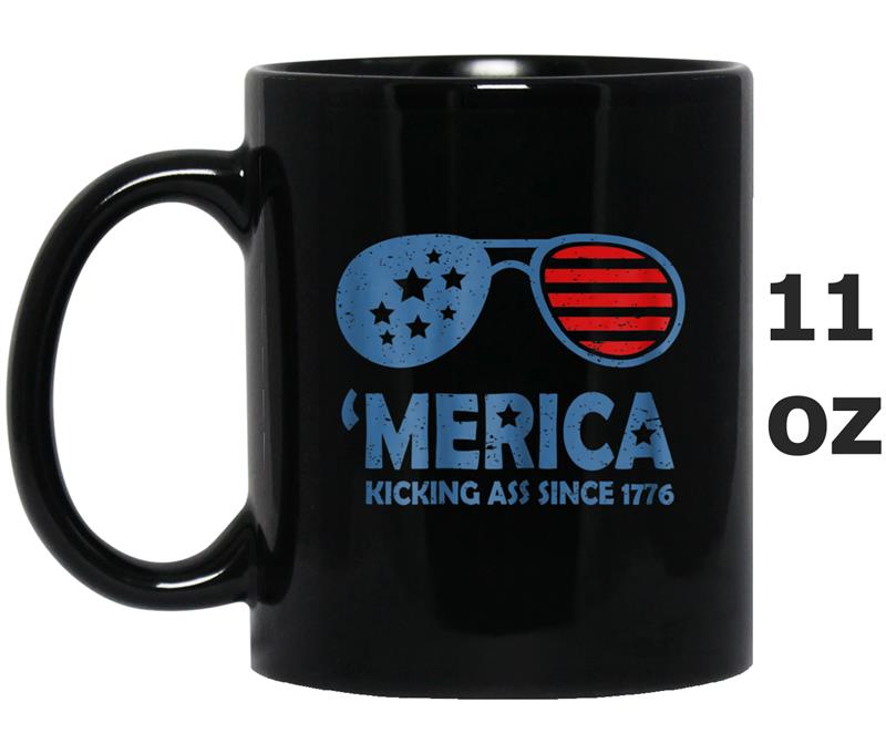 'Merica Kicking Ass Since 1776  on 4th of July Mug OZ