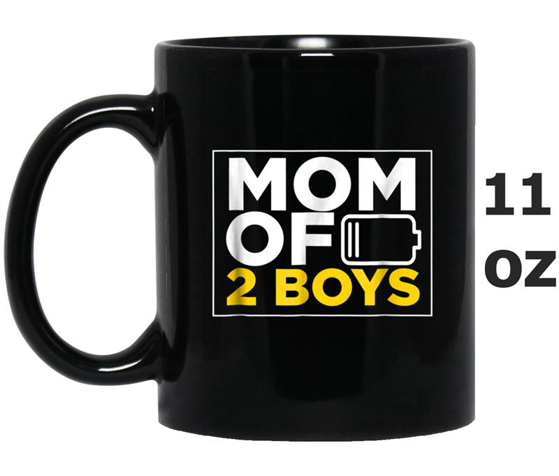 Mothers Day  Gift Mom of 2 Boys Tee for Women Mother Mug OZ