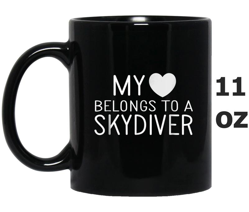My Love Belongs To A Skydiver  Relationship Tee Mug OZ