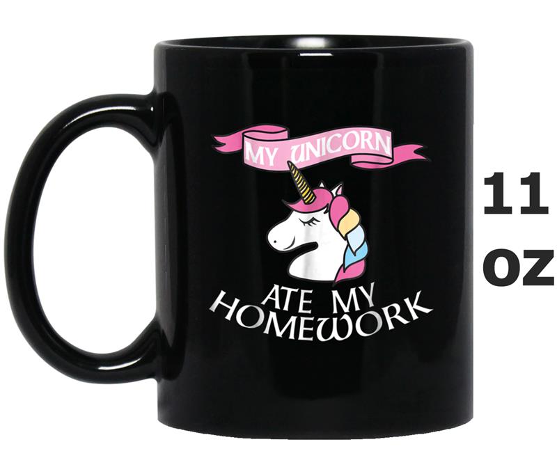 My Unicorn Ate My Homework  School Tee Mug OZ