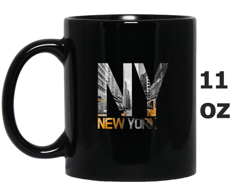 New York City Taxi & Skyline NYC Manhattan Design Mug OZ